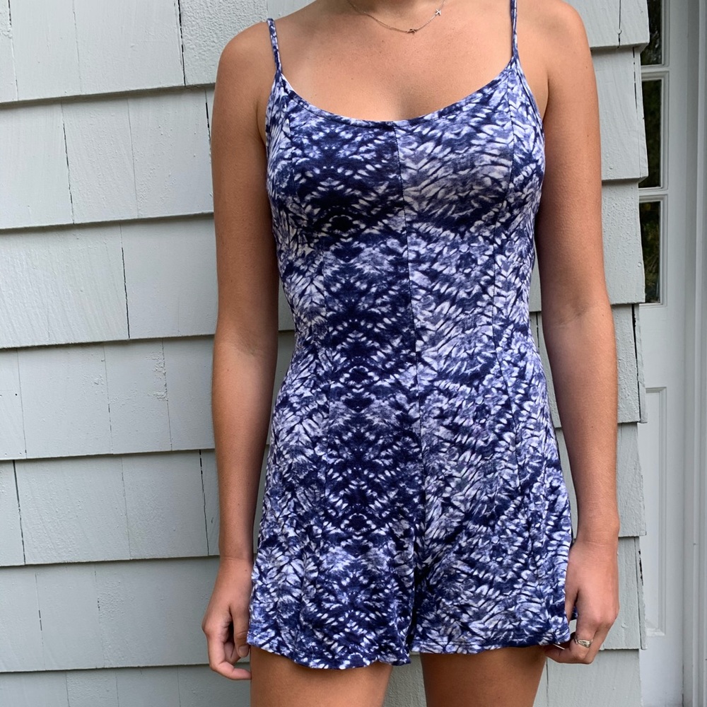 Never worn tie dye pattern cotton romper